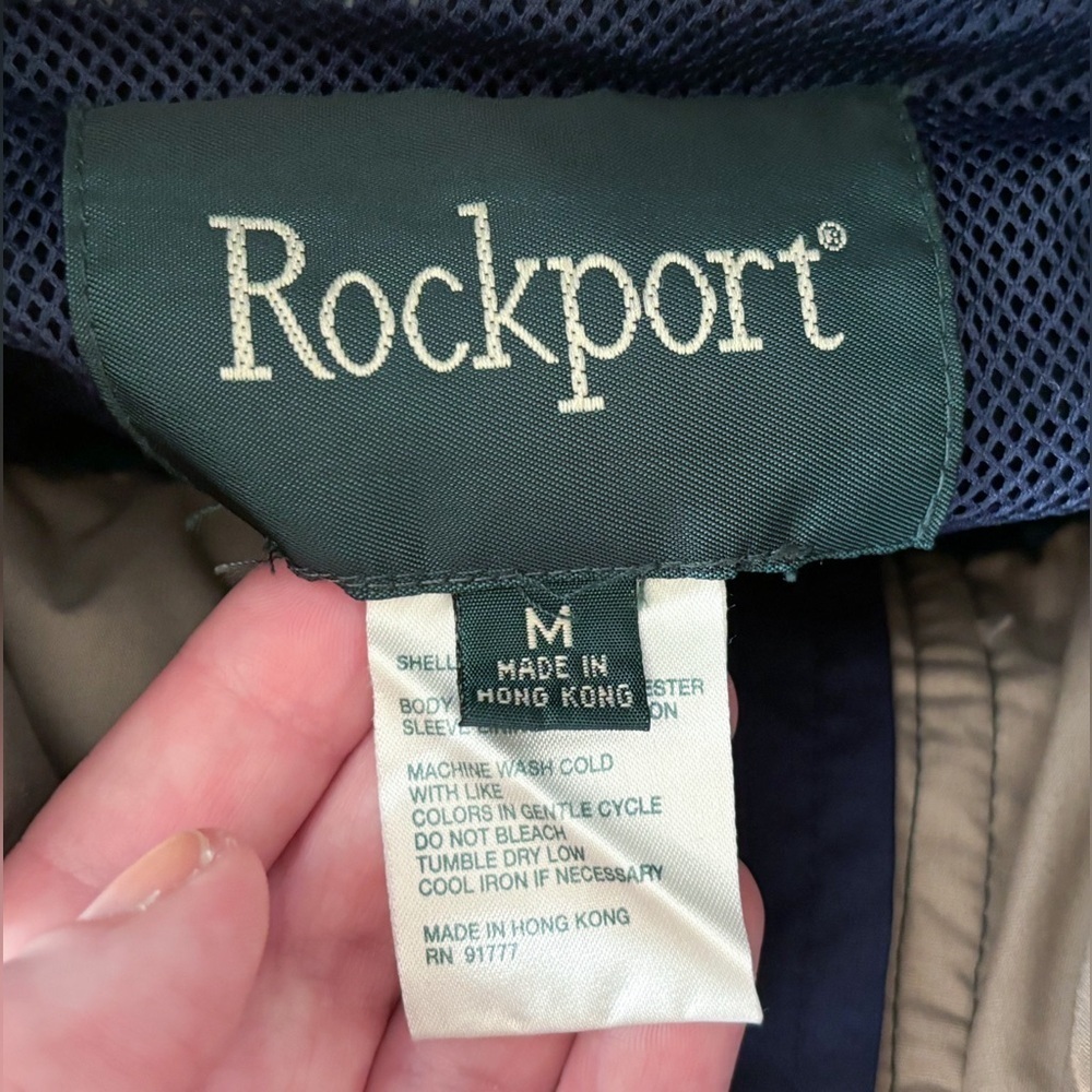 Vintage Mens Rockport Forest Green Full Zip Jacket Size Medium Gorpcore Workwear - Picture 2 of 4